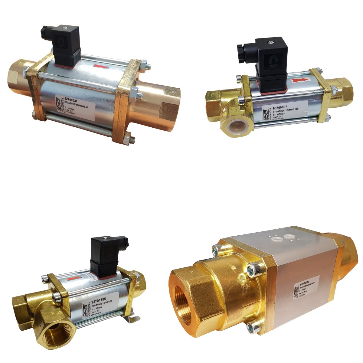 Coaxial Solenoid and Air Operated Valves. 2/2 and 3/2 way valves. Brass and 304 + 316L stainless steel. 1/4 to 2 inch up to 300 Bar.